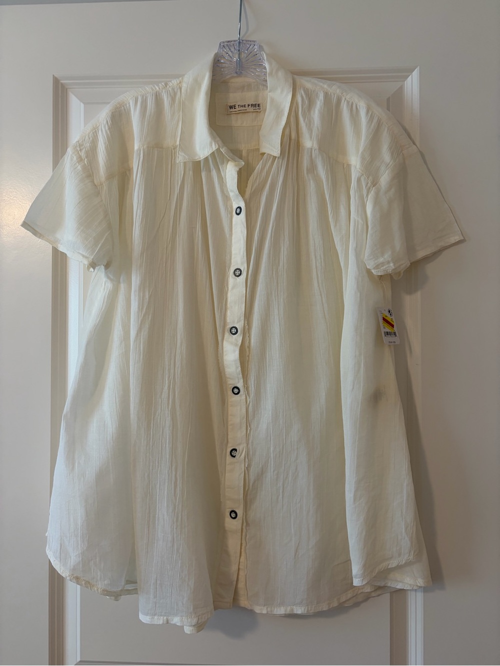 We The Free Float Away Short-Sleeve Collared Cotton Shirt